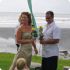 A couple on their wedding day at Wai-iti
